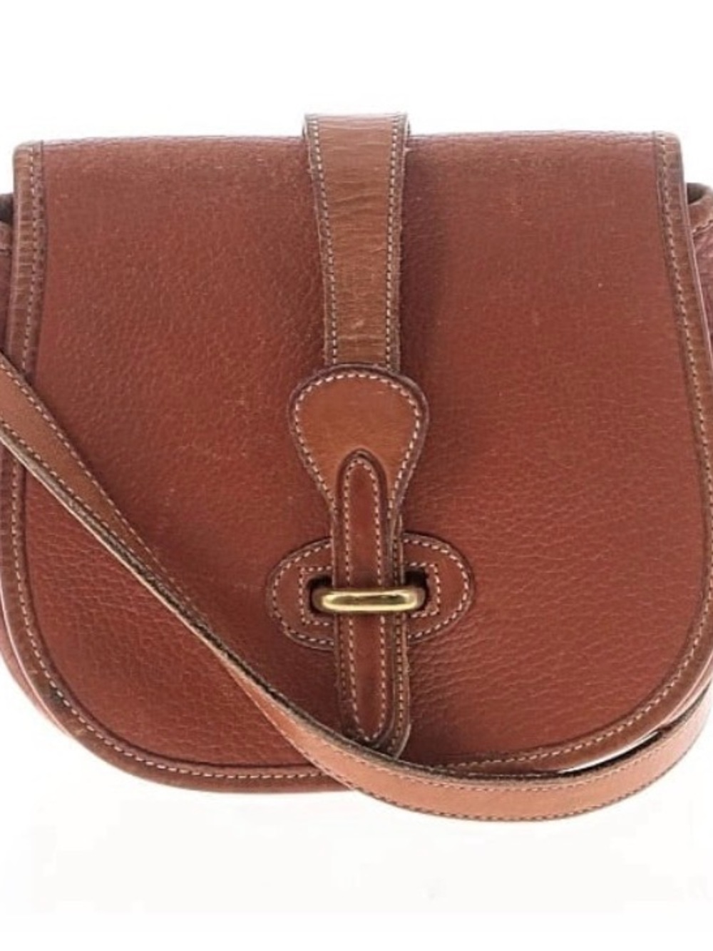 Dooney and Bourke Brown Leather Saddle Crossbody Bag